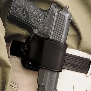 DESANTIS YAQUI SLIDE HOLSTER - RH LEATHER LARGE DA AUTOS BLK