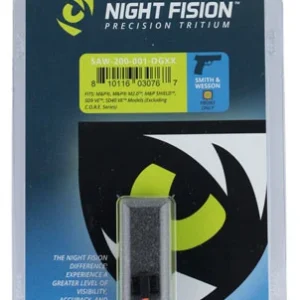 Night Fision SAW200001OGX Tritium Night Sights for Smith & Wesson  Black | Green Tritium Orange Ring Front Sight
