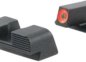 AmeriGlo SG434 Protector Sight Set for SIG Sauer Pistols using #6 Front & #8 Rear  Black | Green Tritium  with Orange Outline Front Sight Black Rear Sight