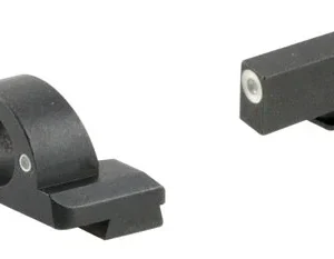 AmeriGlo GL5125 Ghost Ring Sight Set for Glock Black | Green Tritium with White Outline Front Sight Green Tritium Rear Sight
