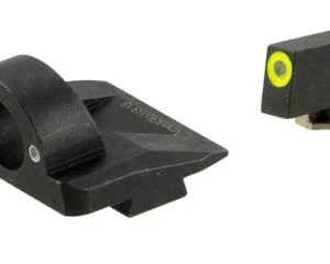 AmeriGlo GL5325 Ghost Ring Sight Set for Glock Black | Green Tritium with LumiGreen Outline Front Sight Green Tritium Rear Sight Set