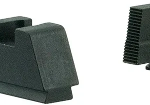AmeriGlo GL506 Optic Compatible Sight Set for Glock  Black | 3XL Tall Black Serrated Front Sight 3XL Tall Black Flat Rear Sight