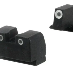 AmeriGlo SG181 Optic Compatible Sight Set for SIG Sauer  Black | Green Tritium with White Outline Front Sight Green Tritium with White Outline Rear Sight