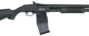 Mossberg 50206 590M Mag-Fed 12 Gauge 2.75" 10+1 18.50" Cylinder Bore Barrel Matte Blued Rec with Ghost Ring Sight Black Synthetic Stock Right Hand