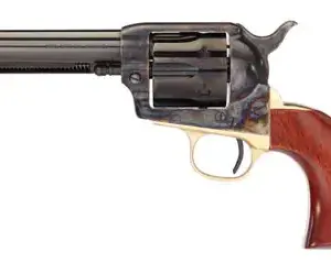 Taylors & Company 450DE 1873 Ranch Hand Deluxe 45 Colt (LC) 6rd 4.75" Blued Cylinder & Barrel Color Case Hardened Steel Frame Walnut Navy Size Grip (Taylor Tuned)