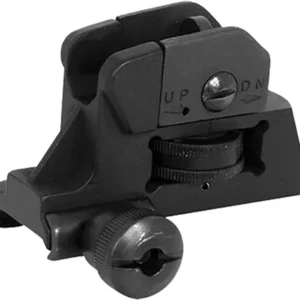 NcStar MARDRS AR15 Rear A2 Backup Iron Sight  Black Dual Aperture for AR-15