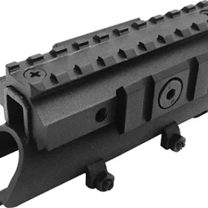 NcStar MTSKS Tri-Rail Receiver Cover SKS Rifle Weaver 4.80" Long Black Anodized See-Thru Aluminum
