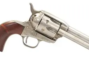 Taylors & Company 555111 1873 Cattleman 45 Colt (LC) Caliber with 4.75" Barrel, 6rd Capacity Cylinder, Overall Antique Finish Steel & Walnut Grip