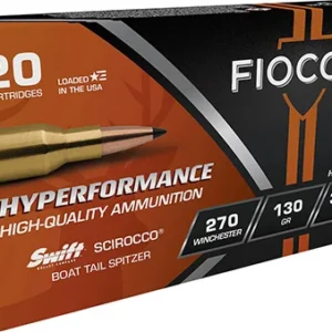 Fiocchi 270SCA Hyperformance  270 Win 130 gr Swift Scirocco II Bonded 20 Per Box/ 10 Case