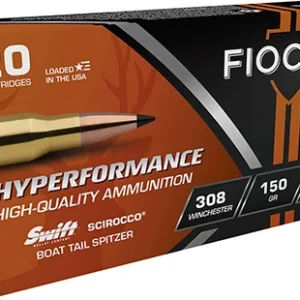 Fiocchi 308SCA Hyperformance  308 Win 150 gr Swift Scirocco II Bonded 20 Per Box/ 10 Case