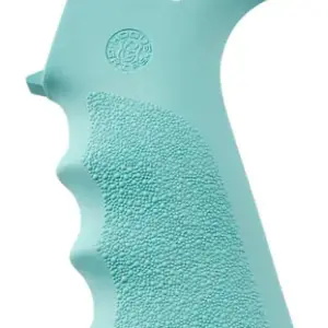 Hogue 13024 OverMolded Beavertail Cobblestone Aqua Blue with Finger Grooves for AR-15, M16