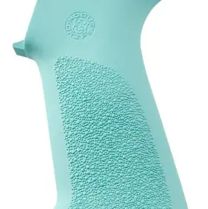 Hogue 13034 OverMolded Beavertail Cobblestone Aqua Blue Rubber Pistol Grip for AR-15, M16