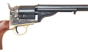Cimarron CA914 1872 Open Top Navy 38 Special/38 Long Colt 6rd  7.50" Blued Barrel & Cylinder, Wide Front Sight, Color Case Hardened Steel Frame, 1851 Navy-Sized Walnut Grip