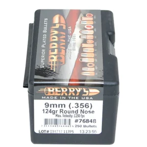Berry's 76848 Superior Pistol 9mm/356 124 GR Round Nose 250 Per Box