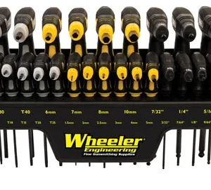 Wheeler 1081957 SAE/Metric Hex & Torx P-Handle Set Black Rubber Handle 30 Pieces