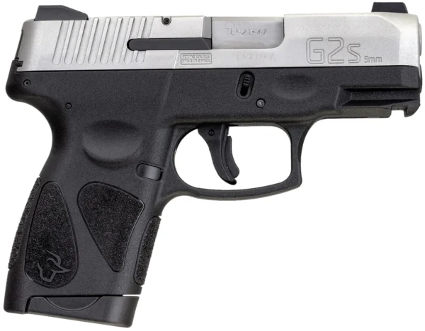 Taurus 1G2S939 G2S  Compact Frame 9mm Luger 7+1 3.20" Matte Stainless Steel Barrel, Matte Serrated Stainless Steel Slide, Black Polymer Frame w/Picatinny Rail & Polymer Grip, Right Hand
