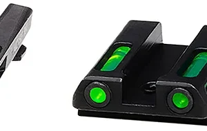 HiViz GLN321 LightWave H3 Sight Set 3 Dot Green Tritium Front & Rear Black Frame Compatible w/Glock 42/43/43X/48 Front Post/ Rear Dovetail Mount