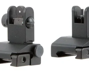 TacFire IS002 Pop Up Iron Sights/Spring Loaded  Black Anodized Flip Up for AR-Platform