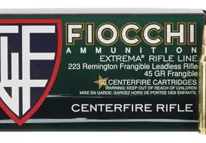 Fiocchi 223FRANG Extrema  223Rem 45gr Lead Free Frangible 50 Per Box/20 Case