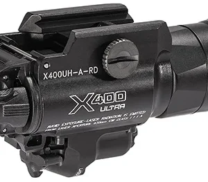 SureFire X400UHARD X400UH-A-RD Ultra Masterfire Black Anodized 1000 Lumens White LED/Red Laser