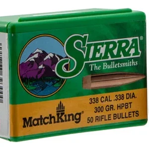 Sierra 9300T MatchKing  338 Cal .338 300 gr Hollow Point Boat Tail/ 50 Per Box