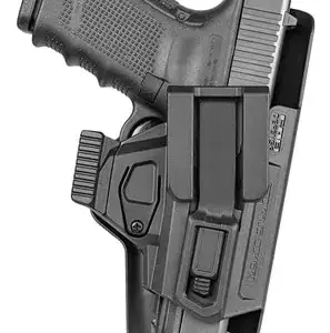 FAB Defense SCCG9B Scorpus Covert  IWB Black Polymer Belt Clip Compatible w/Glock 17/19/23/32 Belt 1.50-1.75" Wide Right Hand