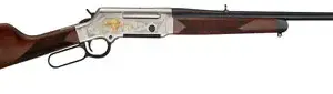 Henry H014WL308 Long Ranger Wildlife Full Size 308 Win 4+1 20" Blued Steel Barrel, Engraved Nickel-Plated w/24K Gold Inlay Steel Receiver, American Walnut Stock Right Hand