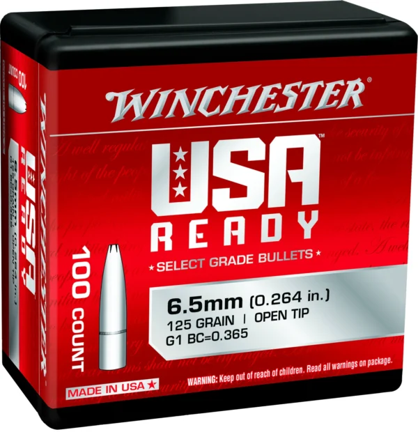 Winchester Ammo WBR65125 Centerfire Rifle  6.5Creedmoor 125gr Open Tip 100 Per Box/10 Case