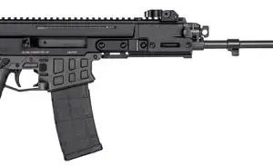 CZ-USA 91452 Bren 2 MS  5.56x45mm NATO Caliber with 14.17" Barrel, 30+1 Capacity, Overall Black Finish, Carbon Fiber Receiver, Ambi Mag Release, Stippled Black Polymer Grip Right Hand