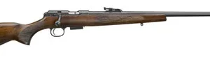 CZ-USA 02303 CZ 457 Lux Full Size 17 HMR 5+1 24" Black Nitride Black Nitride Steel Receiver Turkish Walnut Fixed European-Style Stock Right Hand