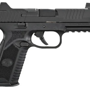 FN 66100375 509T  9mm Luger 17+1/24+1, 4.50" Black Steel Threaded Barrel, Matte Black Optic Ready/Serrated Stainless Steel Slide, Matte Black Polymer Frame w/Picatinny Rail