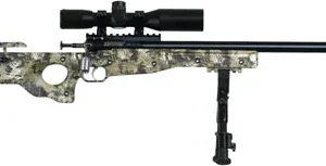 Crickett KSA2151 CPR Complete Package 22 LR Caliber with 1rd Capacity, 16.12" Barrel, Blued Metal Finish & Fixed with Adjustable Cheekpiece Kryptek Camo Stock Right Hand