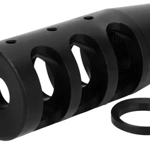 TacFire MZ1002N Compact Compensator Black Nitride Steel with 1/2"-28 tpi Threads & 2.50" OAL for 5.56x45mm NATO AR-15
