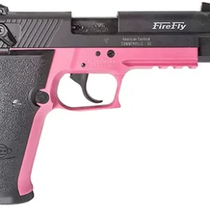 GSG GERG2210TFFP FireFly  22 LR 10+1 4.90" Black Steel/Threaded Barrel & Serrated Slide, Pink Zinc Alloy w/Beavertail Frame, Black Polymer Grip