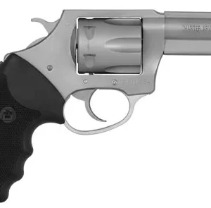 Charter Arms 73802 Pitbull  Large 380 ACP 6 Shot 3" Stainless Steel Barrel & Cylinder, Anodized Aluminum Frame w/Black Finger Grooved Rubber Grip