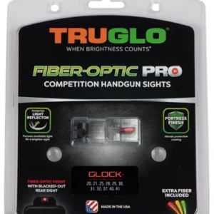 TruGlo TG132G2 Fiber-Optic Pro  Black | Red Fiber Optic Front Sight Black Rear Sight