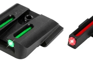 TruGlo TG131MP1 Fiber-Optic  Red Fiber Optic Front/Green Fiber Optic Rear/Black Nitride Fortress Frame, Fits S&W M&P EZ 380 Dovetail Mount