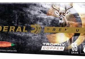 Federal P223TC1 Premium  223 Rem 55 gr Trophy Copper 20 Per Box/ 10 Cs