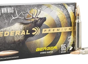 Federal P300WBCH1 Premium  300 Win Mag 185 gr Berger Hybrid Hunter 20 Per Box/ 10 Case