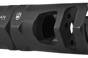 Phase 5 Weapon Systems FATMAN556 FATman Hex Brake Black Parkerized Steel with 1/2"-28 tpi Threads & 3" OAL for 223 Rem, 5.56x45mm NATO AR-Platform