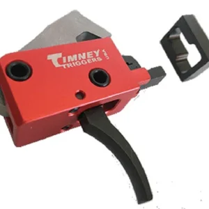 Timney Triggers 682 PCC Trigger  Two-Stage Curved Trigger with 2 lbs Draw Weight & Black/Red Finish for AR-Platform