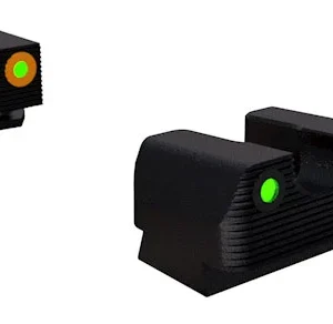 Rival Arms RA2A231G Night Sights for G42/G43/G48  Black | Green Tritium Orange Ring Front Sight Green Tritium Black Ring Rear Sight