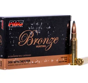PMC 308SP Bronze  308 Win 150 gr Pointed Soft Point 20 Per Box/ 10 Case