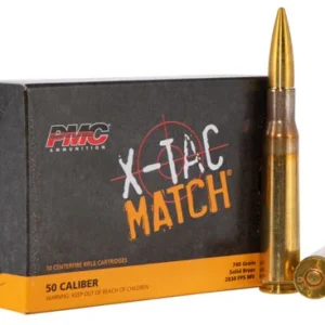 PMC 50XM X-Tac Match  50 BMG 740 gr Solid Brass 10 Per Box/ 20 Case