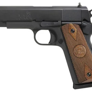 Iver Johnson Arms FALCON Falcon Commander 45 ACP 8+1 4.25" Black Steel Barrel, Matte Blued Serrated Steel Slide, Blued Steel Frame w/Beavertail, Checkered Double Diamond Walnut Grip