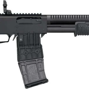 MOSSBERG 590RM TACTICAL MAG FED 12G SHOTGUN 18.5" 5 POSTION STOCK, MAGPUL FOLDING SIGHTS, 10+1