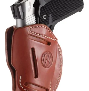 1791 Gunleather 3WH1CBRA 3-Way  IWB/OWB Size 01 Classic Brown Leather Belt Loop Fits 1911 3-4" Ambidextrous Hand