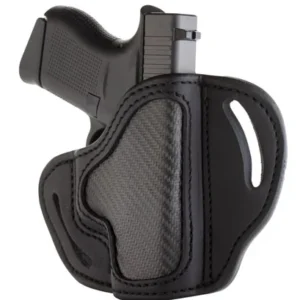 1791 Gunleather CFBHCSBLR BHC  OWB Size C Stealth Black Leather Belt Slide Compatible w/Glock 43/Sig P365/Walther PPK Right Hand