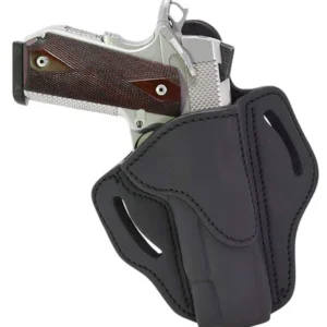1791 Gunleather BH1SBLR BH1  OWB 01 Stealth Black Leather Belt Slide Fits 4-5" 1911