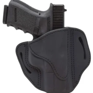 1791 Gunleather BH21SBLR BH2.1  OWB Size 2.1 Stealth Black Leather Belt Slide Compatible w/Glock 17/S&W M&P Shield/Springfield XD Right Hand